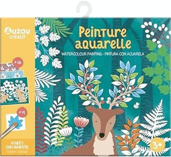 PINTURA CON ACUARELA BOSQUE ENCANTADO. ESTUCHE DE ARTISTA