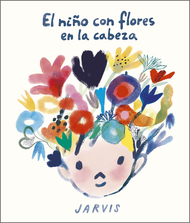 NIÑO CON FLORES EN LA CABEZA