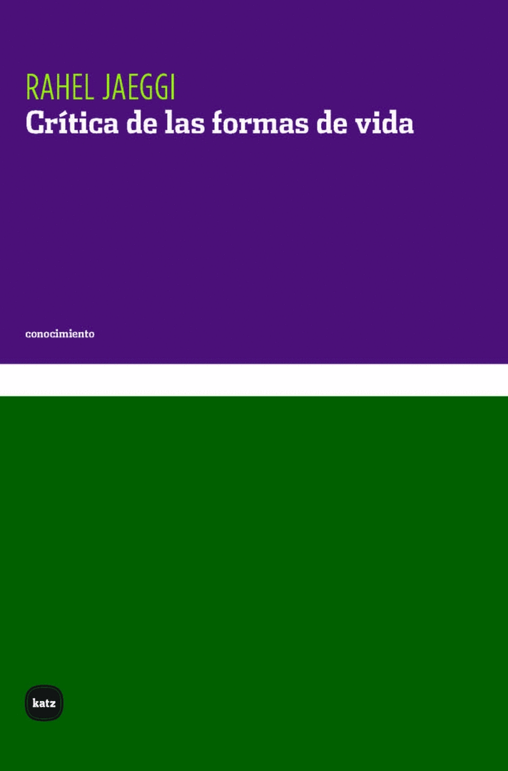 CRITICA DE LAS FORMAS DE VIDA