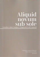 ALIQUID NOVUM SUB SOLE ESTUDIOS SOBRE LENGUA Y LINGUISTICA