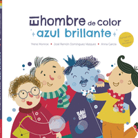 HOMBRE DE COLOR AZUL BRILLANTE