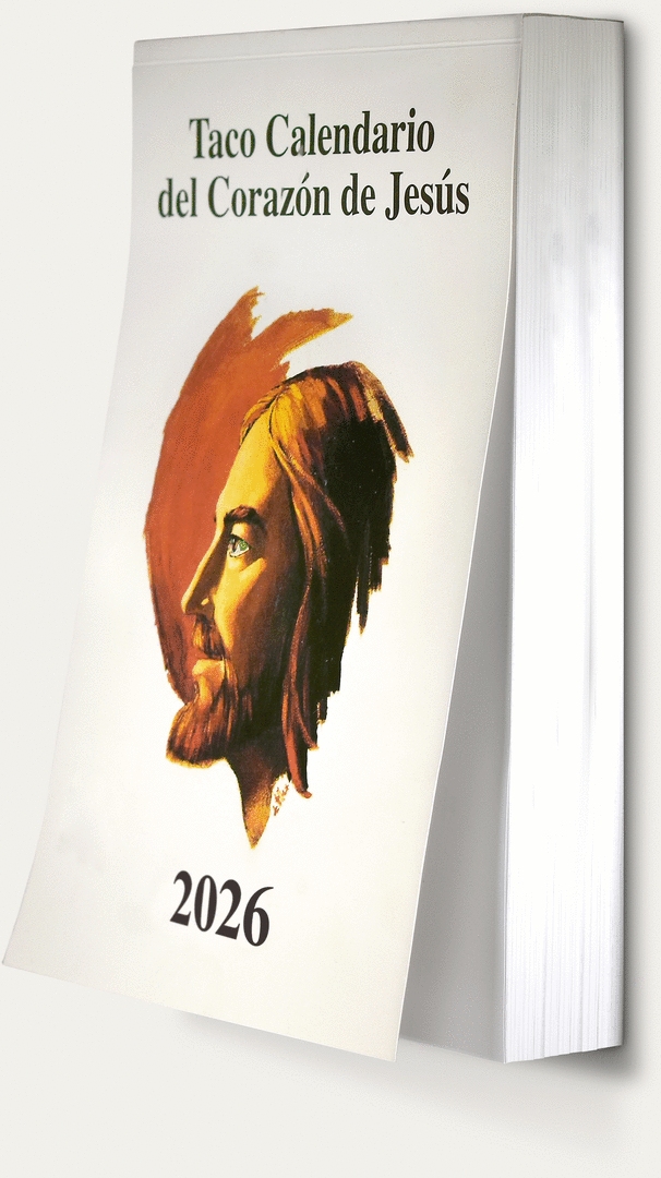 TACO CALENDARIO DEL CORAZÓN DE JESÚS CLÁSICO CON IMÁN 2026