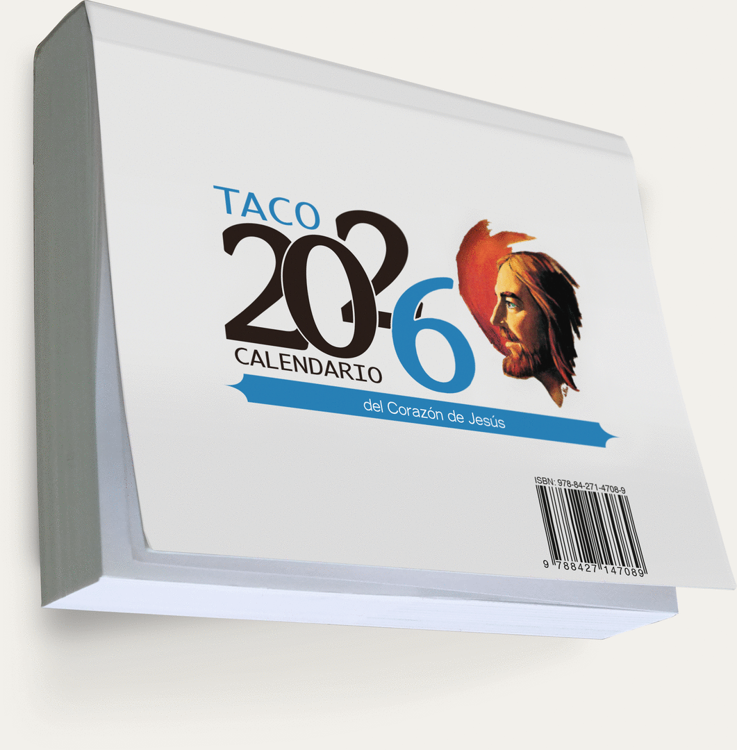 TACO CALENDARIO DEL CORAZÓN DE JESÚS NOTAS CON IMÁN 2026