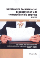 GESTION DOCUMENTACION DE CONSTITU.Y CONTRATA.EMPRESA UF0523