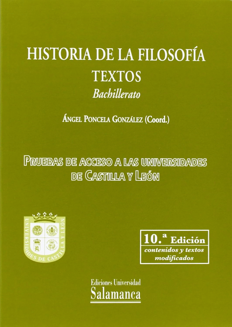 HISTORIA FILOSOFIA.TEXTOS-BACHILLERATO (10/E)