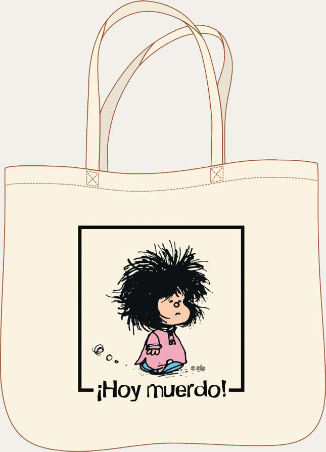 BOLSA MAFALDA. TOTE BAG HOY MUERDO
